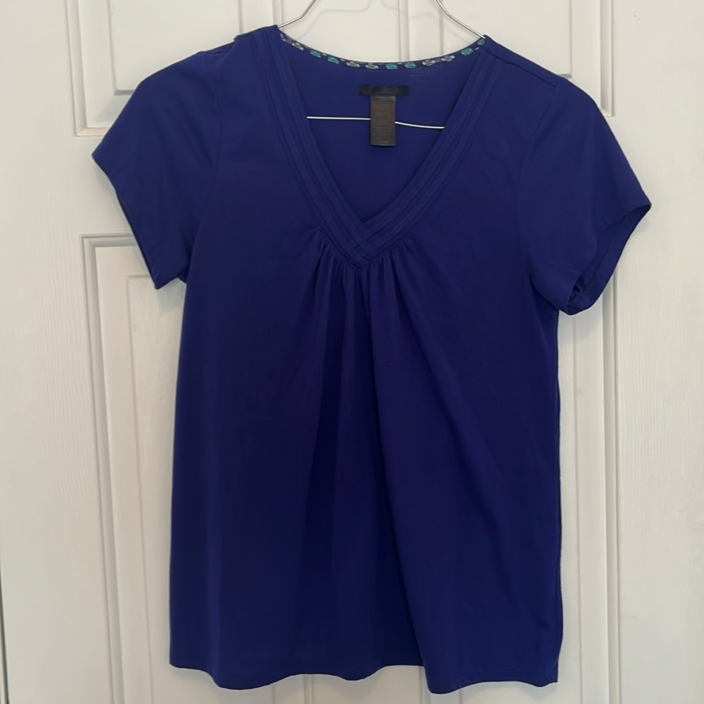 Girls Blue V-neck Top